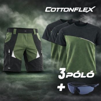 Sara Cottonflex nyári rövidnadrág munkaruha szett