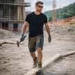 Cottonflex Basic Brown XL nyári rövidnadrág munkaruha szett
