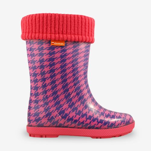 Demar bélelt gyerek gumicsizma - pink
