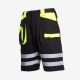 LAHTI PRO Hi-Vis Black láthatósági rövidnadrág