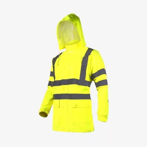 LAHTI PRO Hi-Vis vízhatlan láthatósági kabát