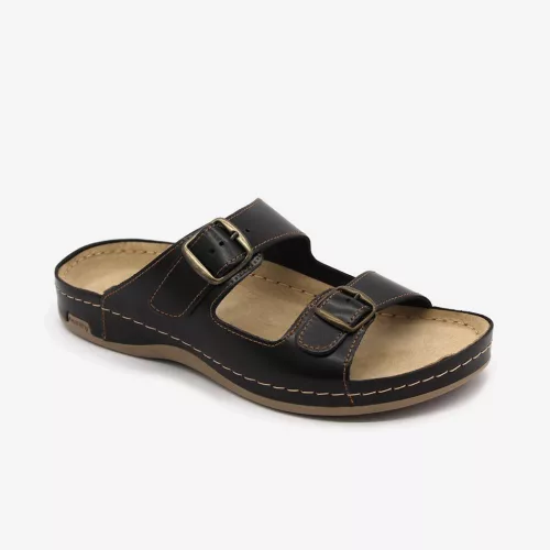 Leon 702 Comfort férfi bőr papucs