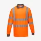Portwest Cotton Comfort hosszú ujjú galléros láthatósági póló