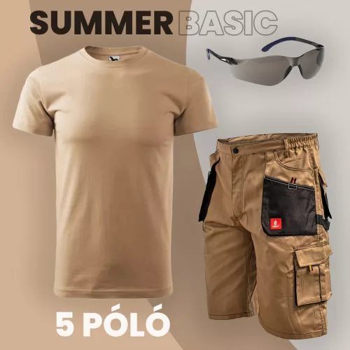 Summer Basic barna rövidnadrág szett