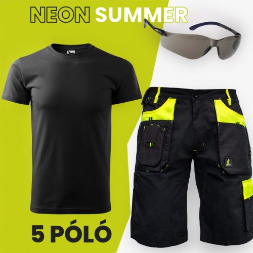 Neon Summer Black rövidnadrág szett