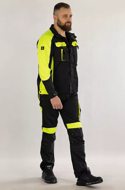 Urgent Neon munkaruha kabát modellen