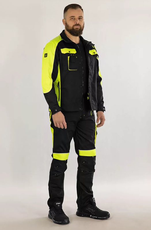 Urgent Neon munkaruha kabát modellen