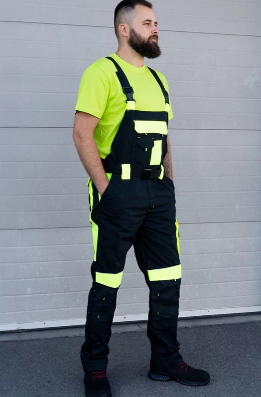 Urgent Neon munkaruha kertésznadrág modellen