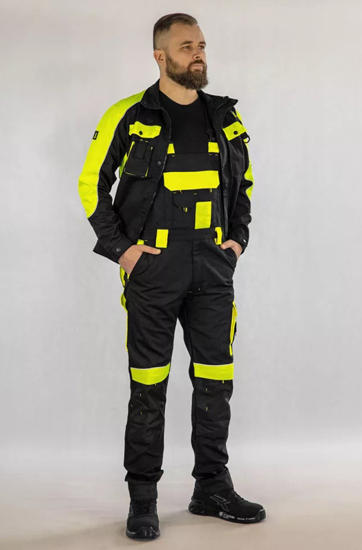 Urgent Neon munkaruha kertésznadrág modellen